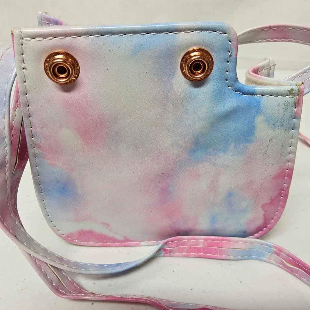Fujifilm Instax Camera Case Unisex OS‎ Pink Blue Watercolor Tie Dye Faux Leather
